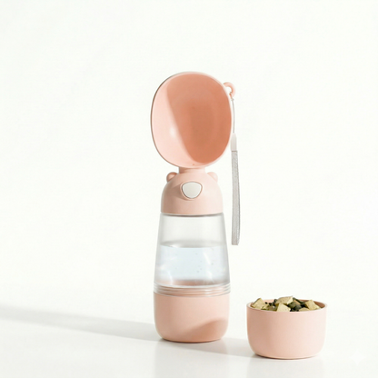 SisiPets™ AquaGo – Butelka Turystyczna z Miseczką 2w1