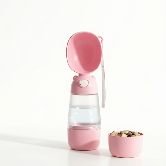 SisiPets™ AquaGo – Butelka Turystyczna z Miseczką 2w1